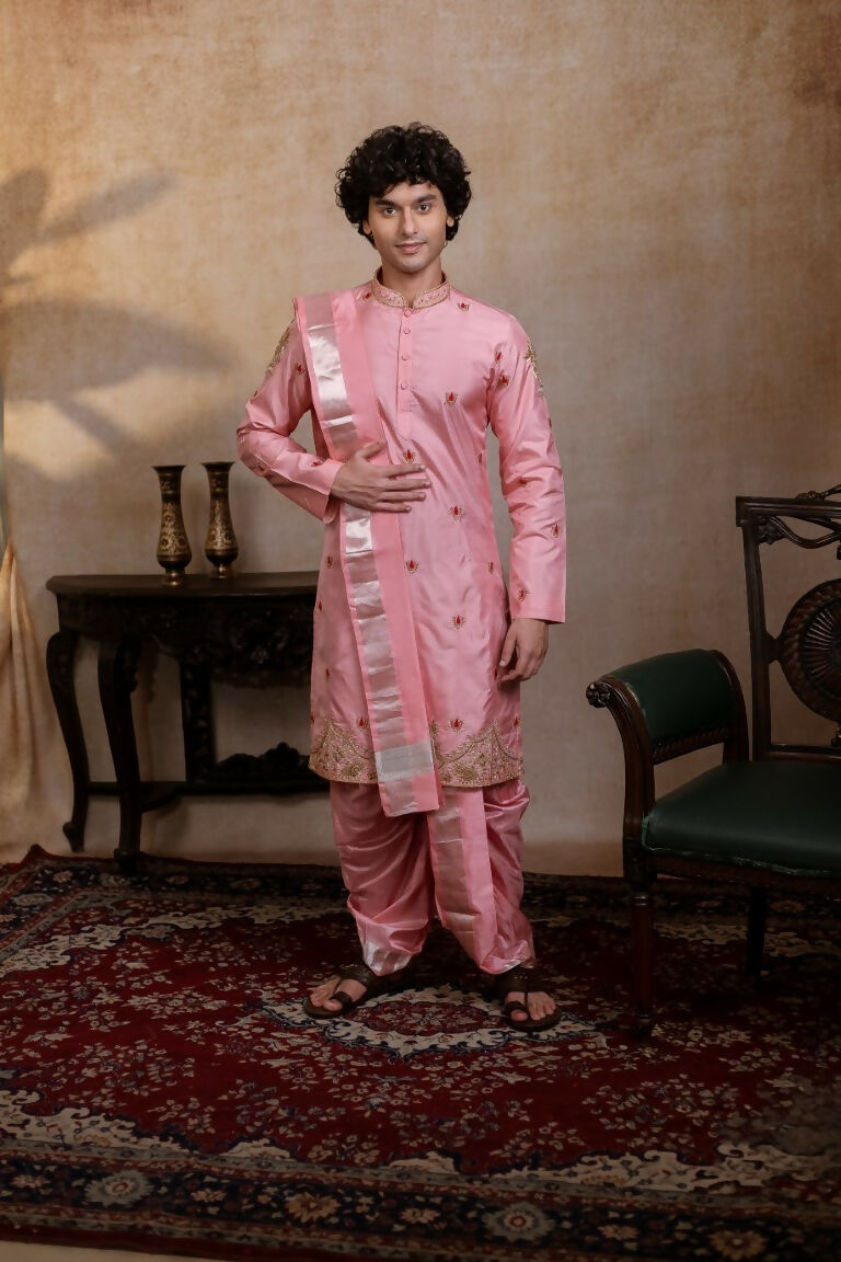 Kanjivaram Pattu Pink Srinivasa Kanjivaram By Hilo Design | Grocsy