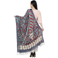 A R Silk Modal Kalamkari Print Fancy Grey Coloured Dupatta | Grocsy
