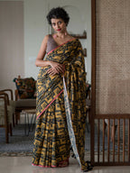Suta Multi Color Abstract Pure Cotton Saree | Grocsy