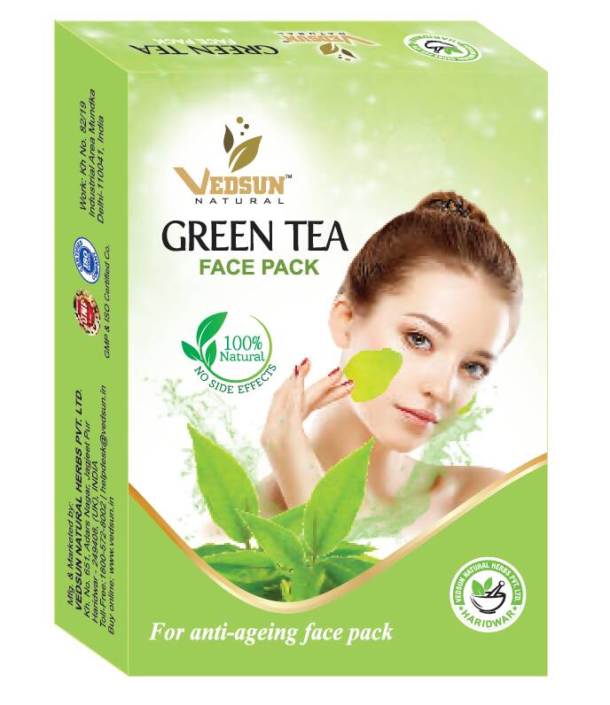 Vedsun Naturals Green Tea Face Pack | Grocsy