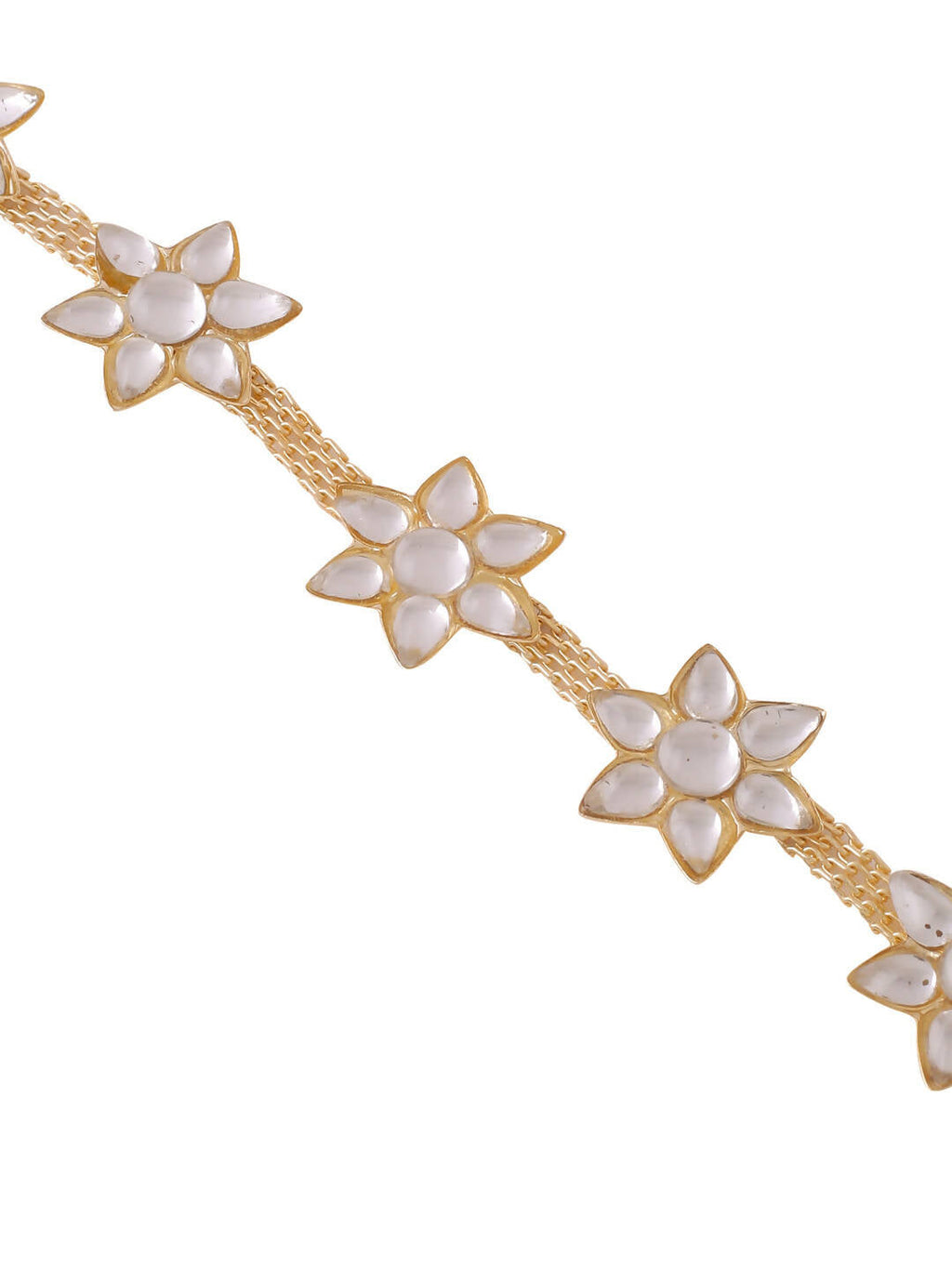 NVR Women's Gold-Polished Traditional Trending Matha Patti | Grocsy