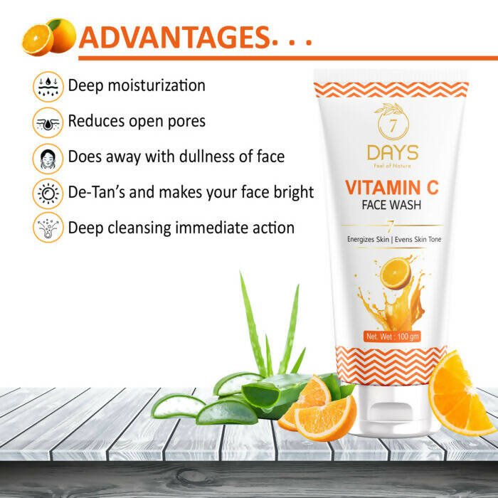 7 Days Vitamin C Face Wash with Turmeric | Grocsy