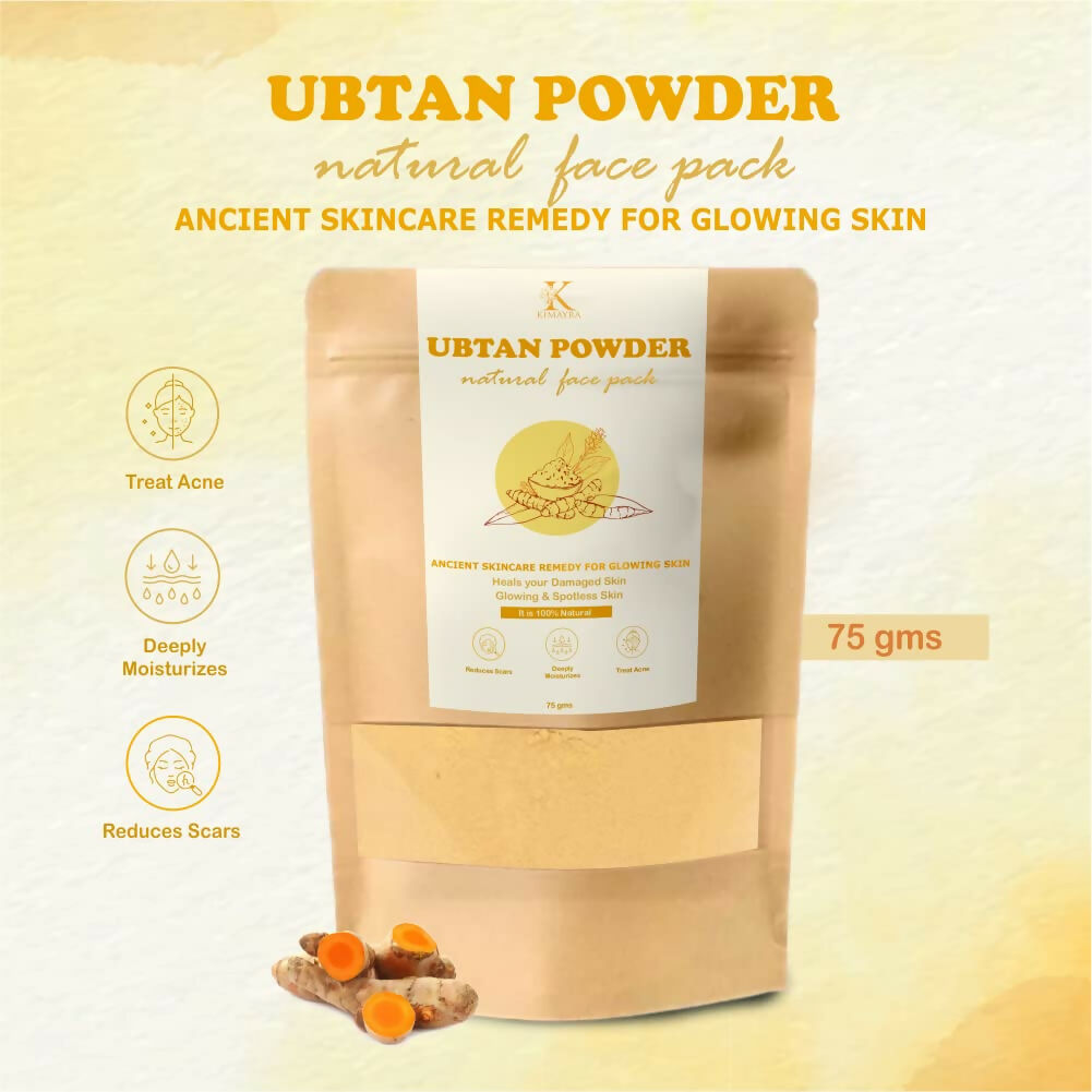 Kimayra Natural Ubtan Powder Face Pack For Glowing Skin Care - Spotless Skin, Treat Acne & Reduces Scars | Grocsy