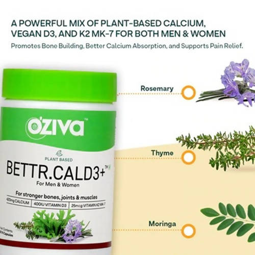 OZiva Plant Based Bettr.CalD3+ Capsules For Men And Women | Grocsy
