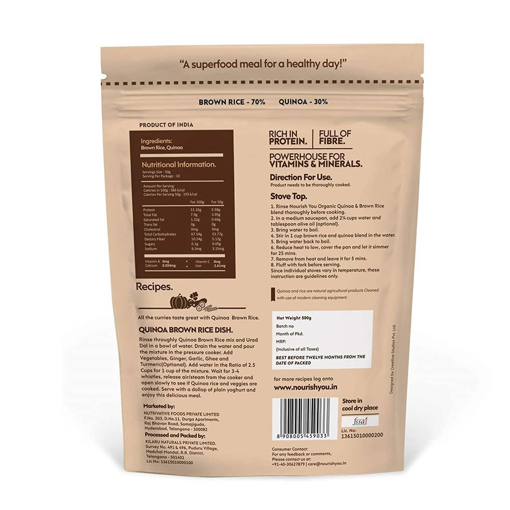 Nourish You Organic Quinoa With Brown Rice Mix | Grocsy