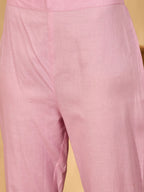 Joban Fashion Embroidery Pink Pure Cotton Cord Set | Grocsy