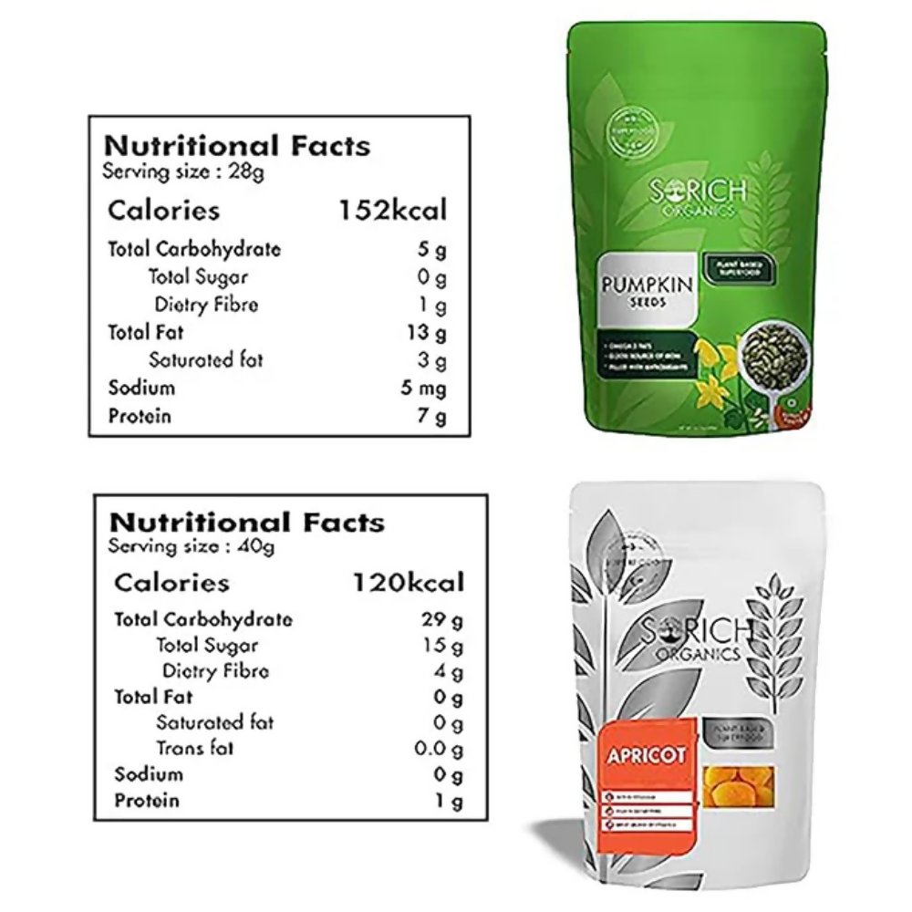 Sorich Organics Pumpkin Seeds + Turkish Apricots | Grocsy