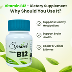 Sprowt Plant Based Vitamin B12 Tablets | Grocsy