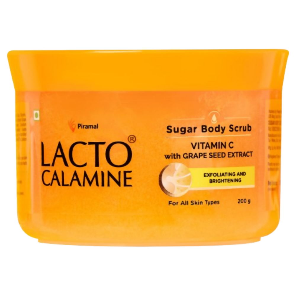 Lacto Calamine Vitamin C Sugar Body Scrub, Mild Exfoliation+Glowing Skin Scrub | Grocsy