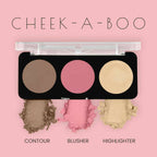 Swiss Beauty Cheek-A-Boo 3 In 1 Blusher Contour & Highlighter - 1 | Grocsy