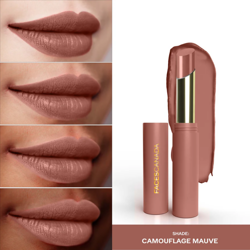 Faces Canada 3 in 1 LongStay Matte Lipstick - Camouflage Mauve 07 | Grocsy