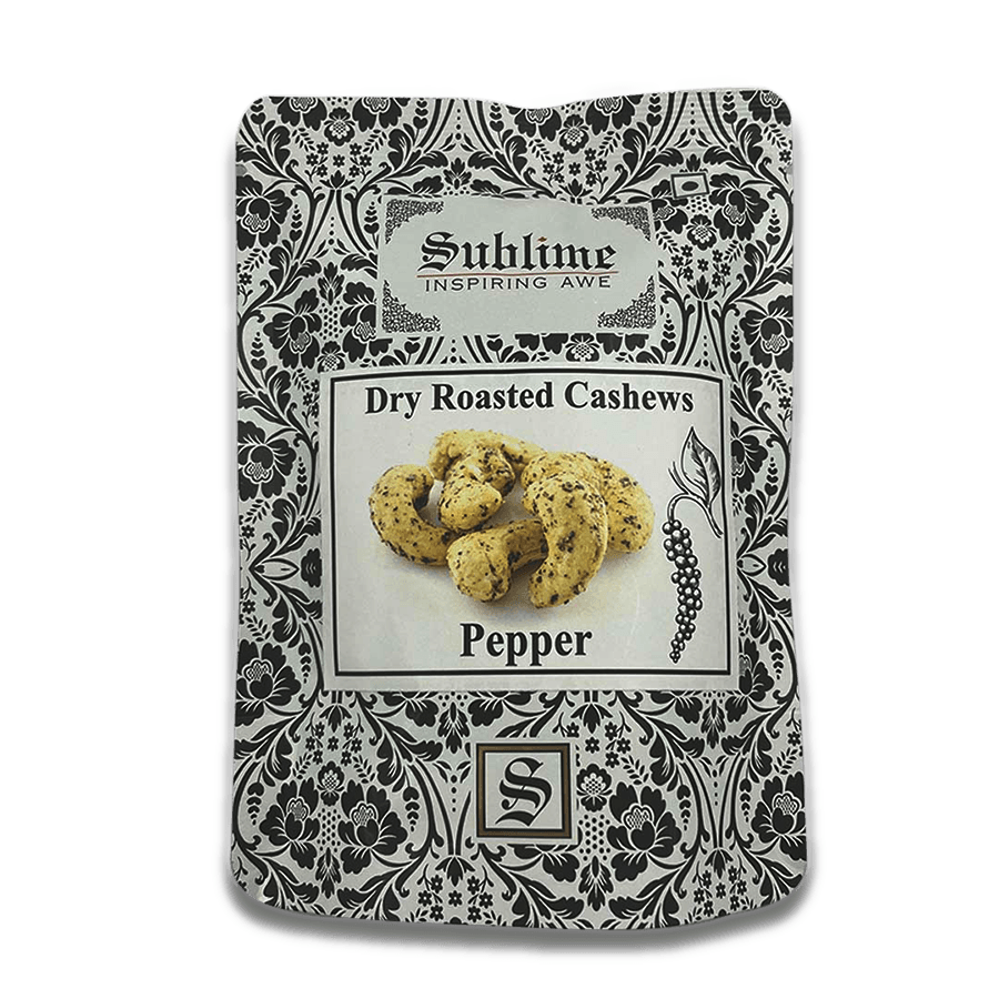 Sublime Inspiring Awe Roasted Cashews – Pepper | Grocsy