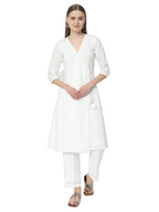 Fab Fashion Chiken Kari Angrakha V Neck Set | Grocsy