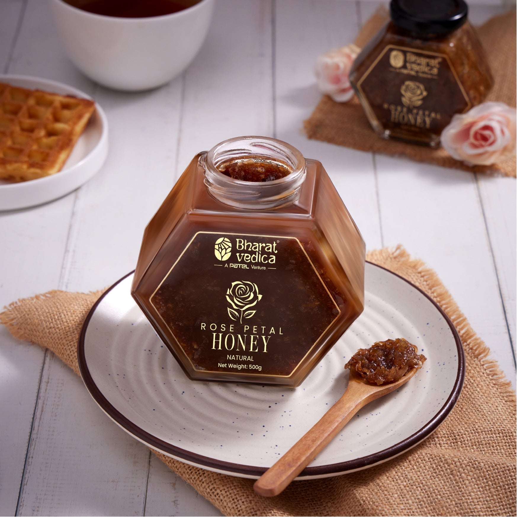 Bharat Vedica Rose Petal With Honey - Gulab Honey / Gulkand Shahad | Grocsy