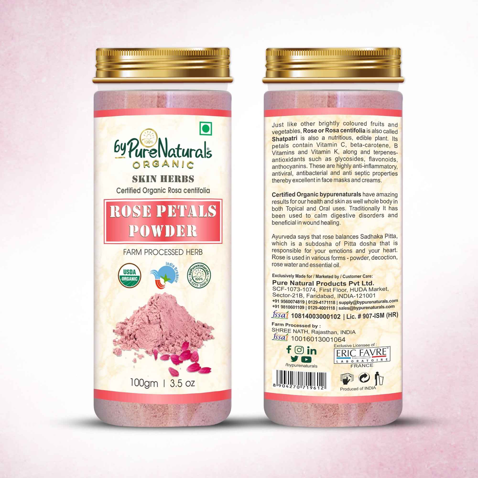 byPureNaturals Organic Rose Petals Powder | Grocsy