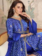 Evanik Designer Chinon Silk Embroidered Work Wedding Anarkali Suit | Grocsy