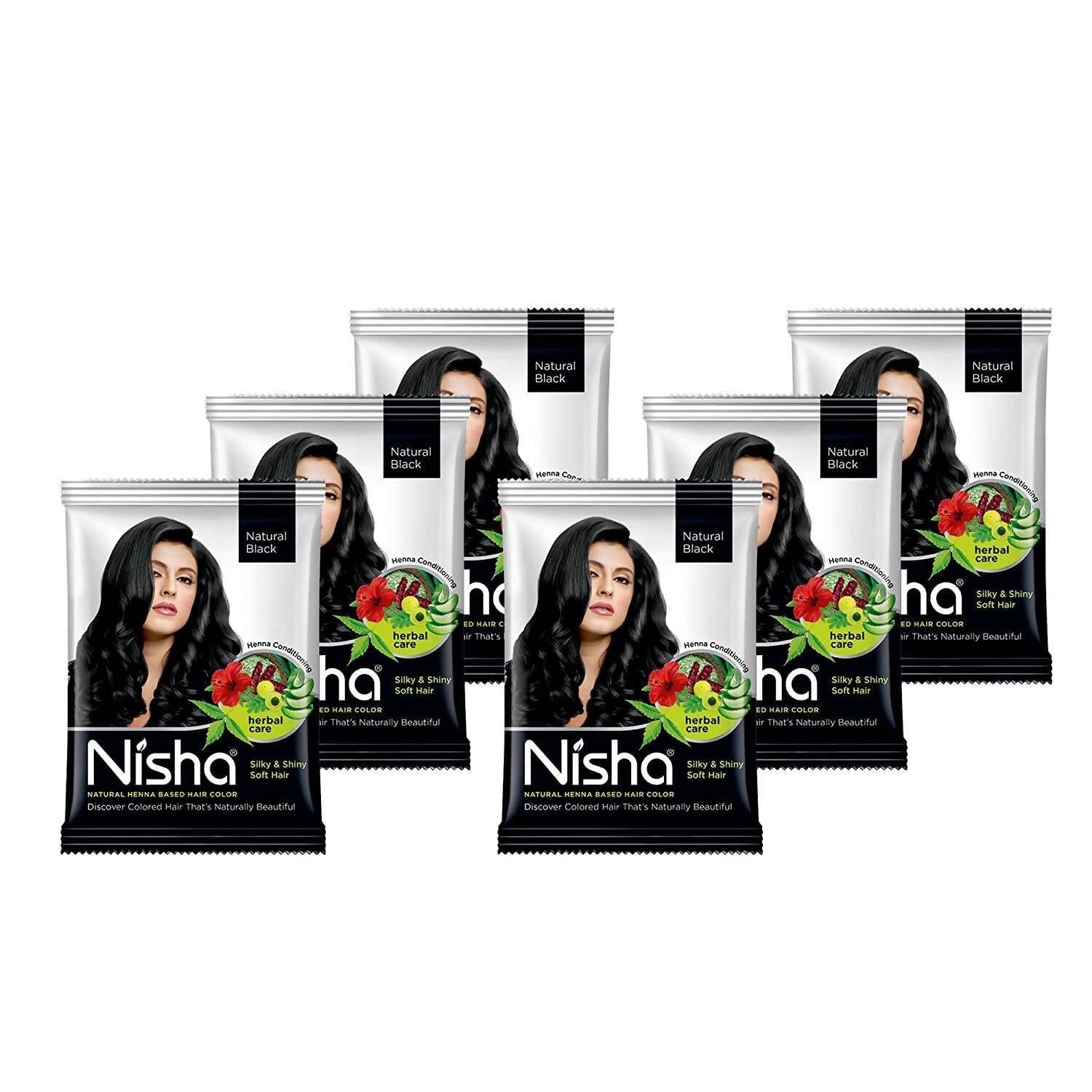 Nisha Henna Based Hair Color Natural Black | Grocsy