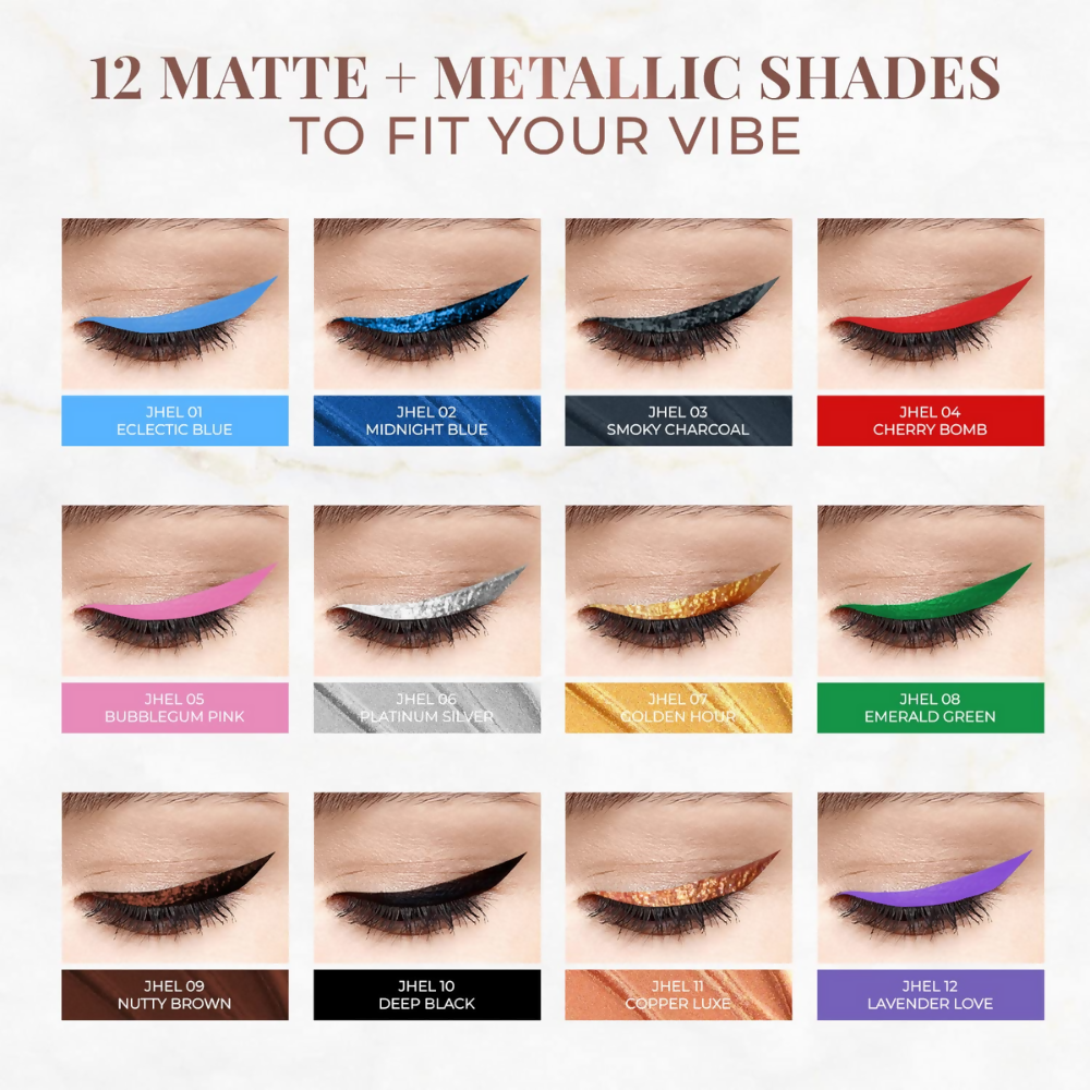 Just Herbs Eyeliner Waterproof and Smudge Proof, Long Lasting Eyeliners - Nutty Brown | Grocsy