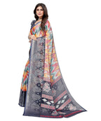Vamika Grey Chiffon Brasso Bollywood Style Woven Saree (KARUNA GREY) | Grocsy