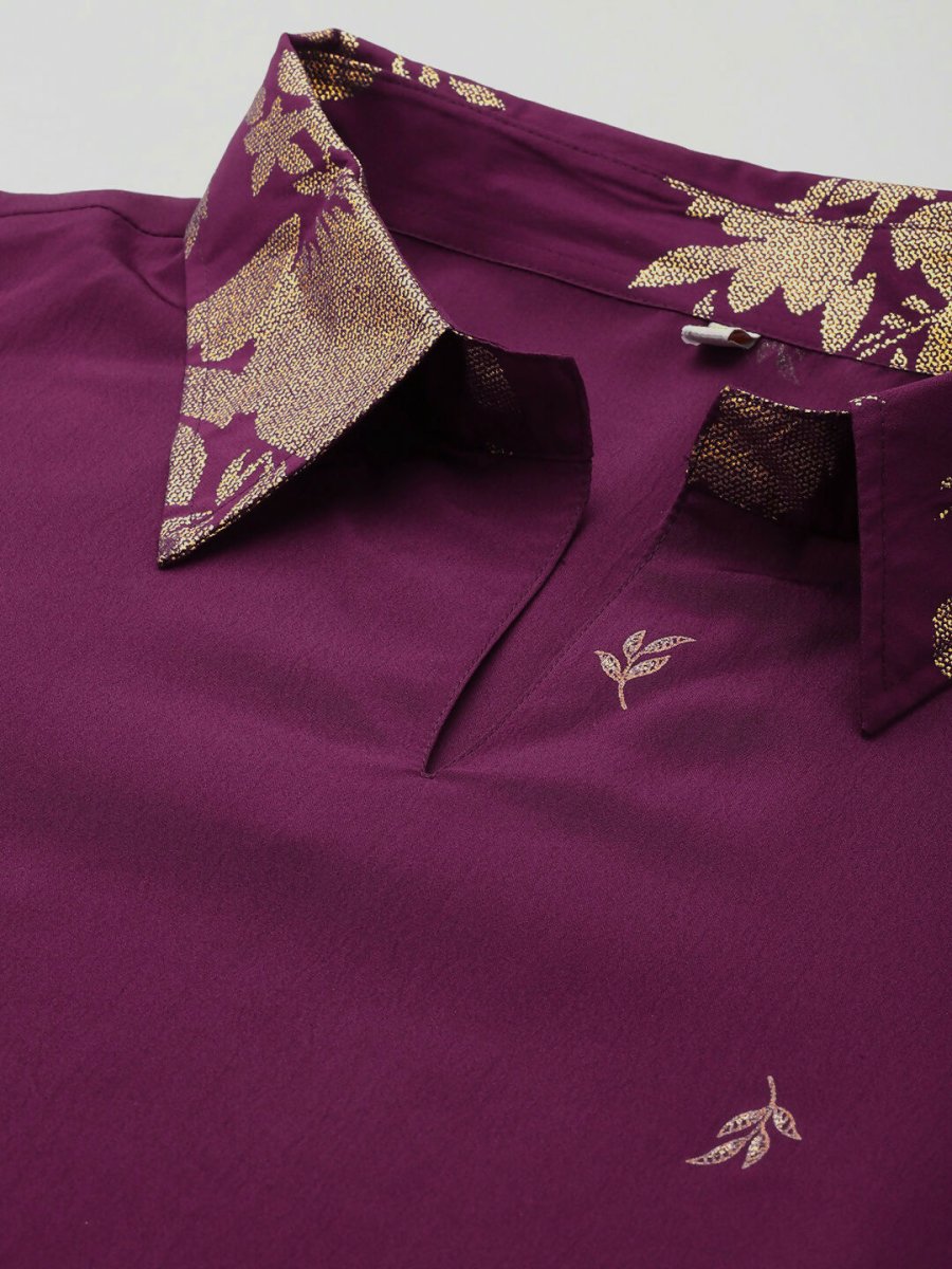 Ahalyaa Women's Traditional wear Co-ords - Purple | Grocsy