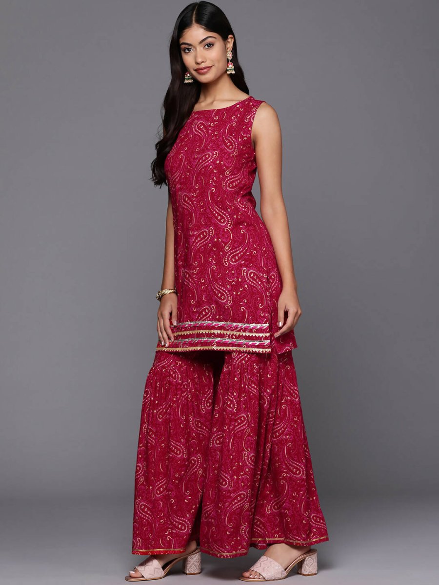 Ahalyaa Women's Traditional wear Kurta Set - Red | Grocsy