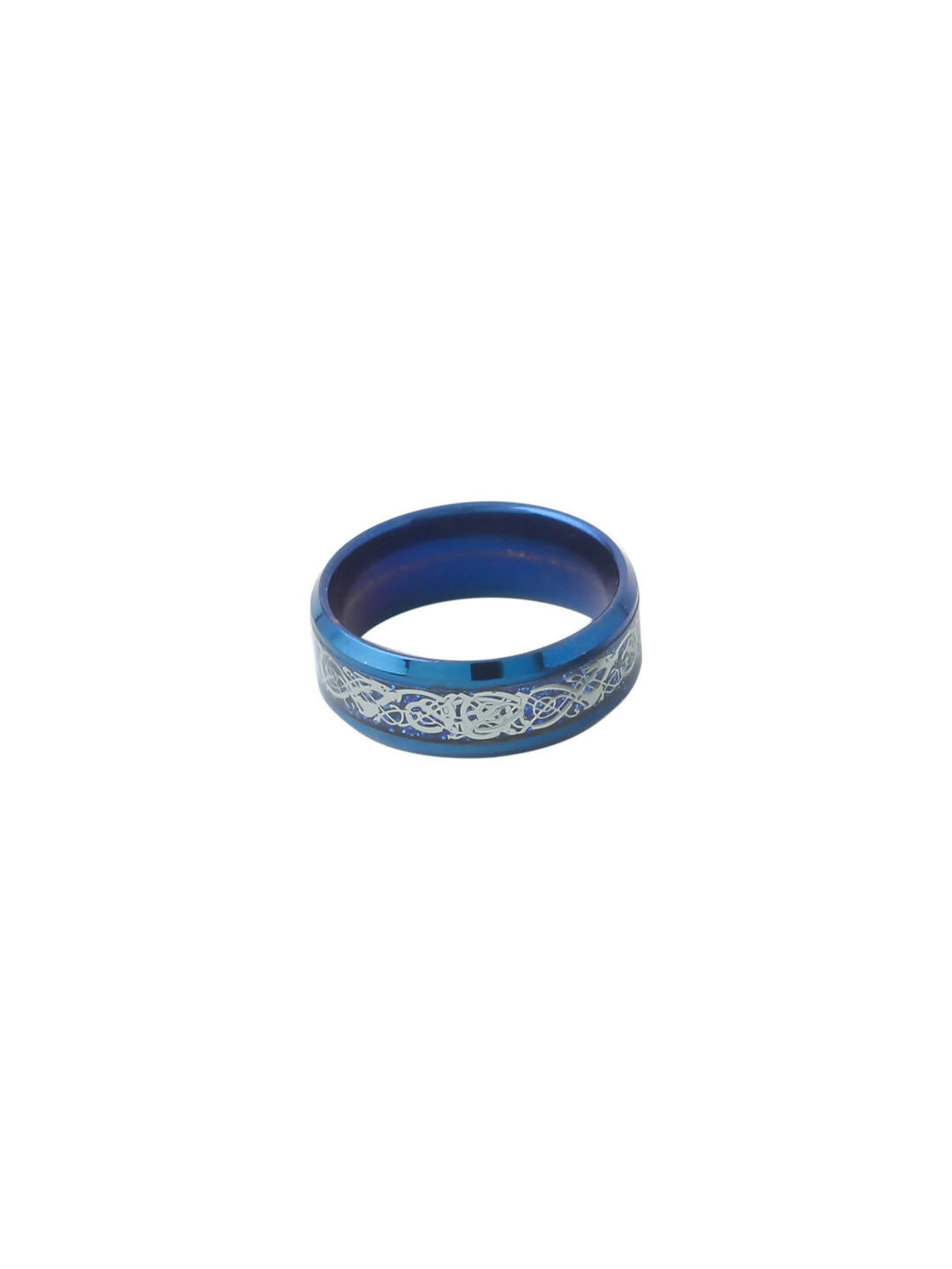 NVR Men's Rhodium-Plated Finger Ring | Grocsy
