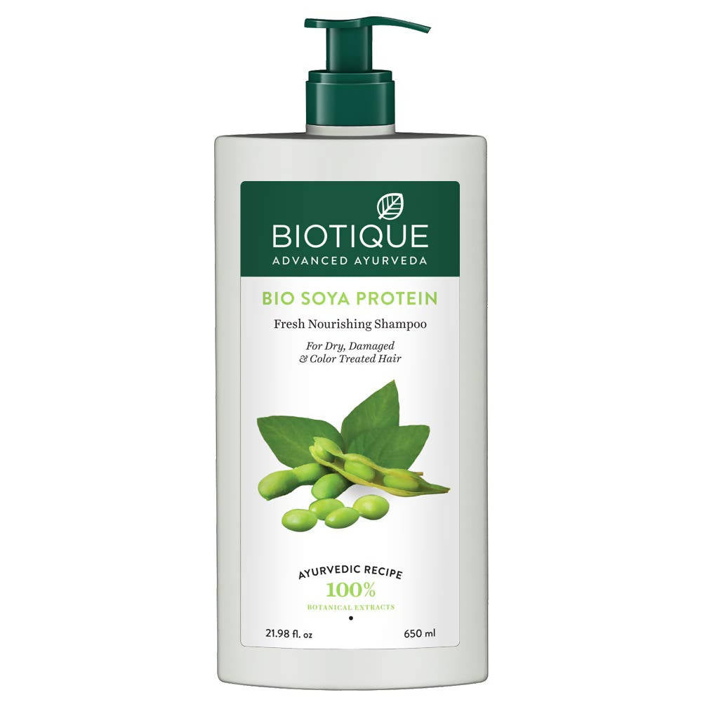 Biotique Advanced Ayurveda Bio Soya Protein Fresh Nourishing Shampoo | Grocsy