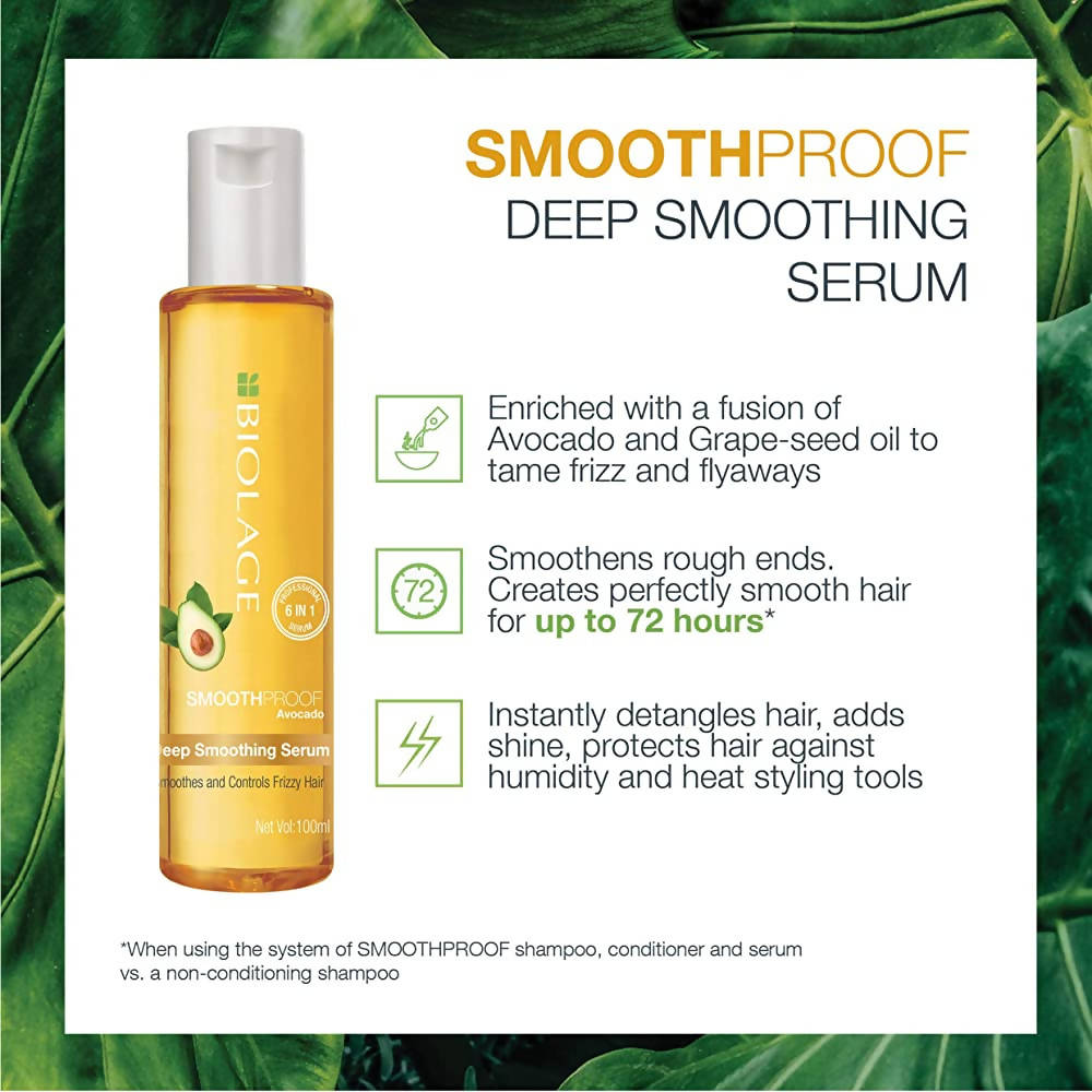 Biolage Smoothproof Avocado Deep Smoothing Serum Deep Smoothening With Avocado & Grape Seed Oil | Grocsy