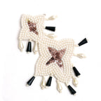 Mominos Fashion Johar Kamal Handicraft Gold/Off White Pearls Necklace with Earrings For Women
