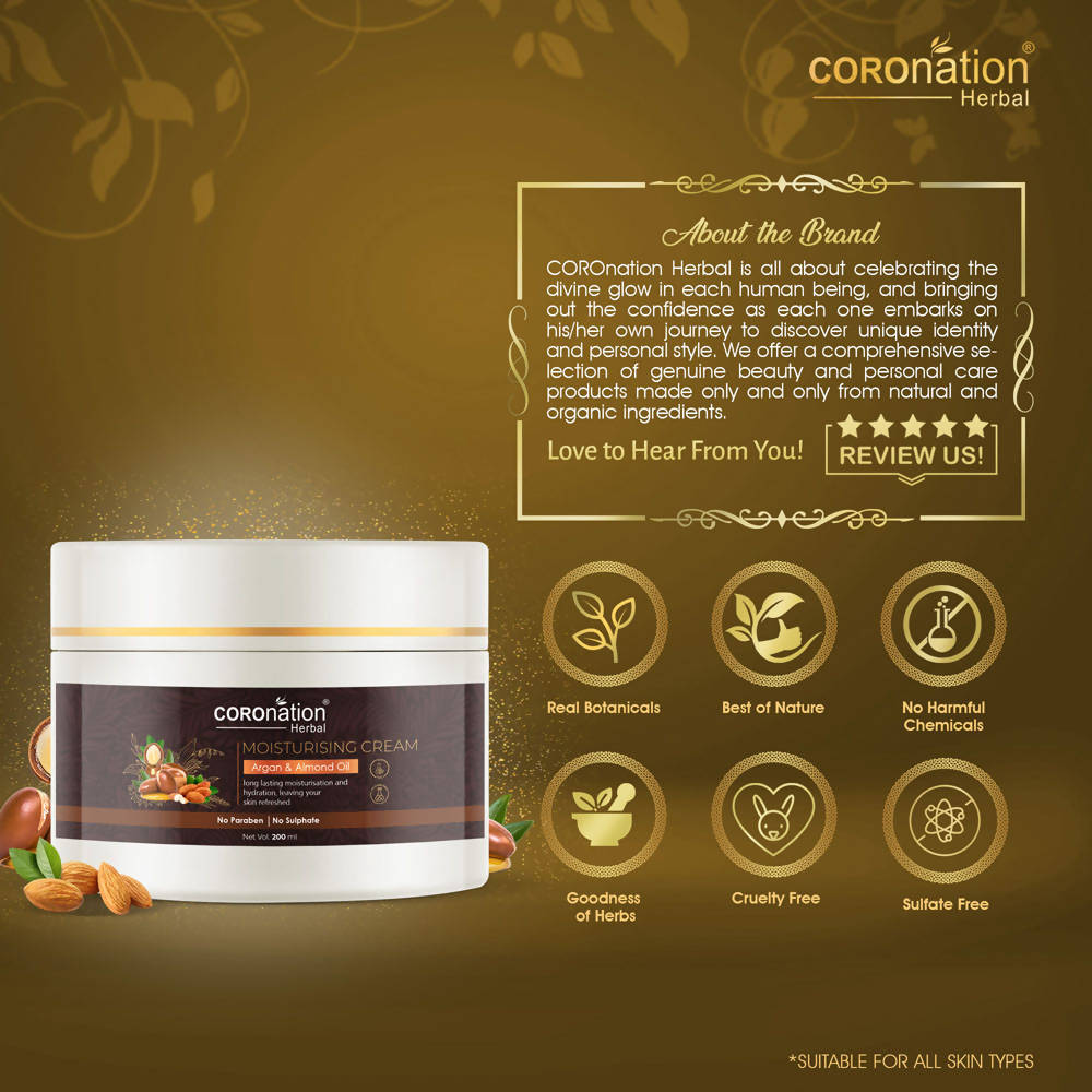 Coronation Herbal Moroccan Argan & Almond Oil Moisturizing Cream | Grocsy
