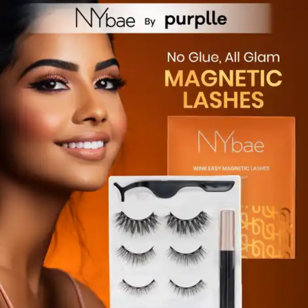 NY Bae Wink Easy Magnetic Eye Lashes| Korean Beauty Combo | Grocsy
