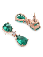 Green Stone Earrings- Ruby Raang | Grocsy