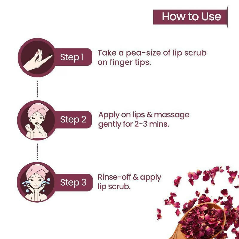 Mother Sparsh Rose & Beetroot Lip Lightening Scrub | Grocsy