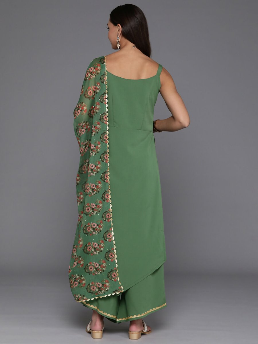 Ahalyaa Women's Traditional wear Kurta Set - Sage Green | Grocsy