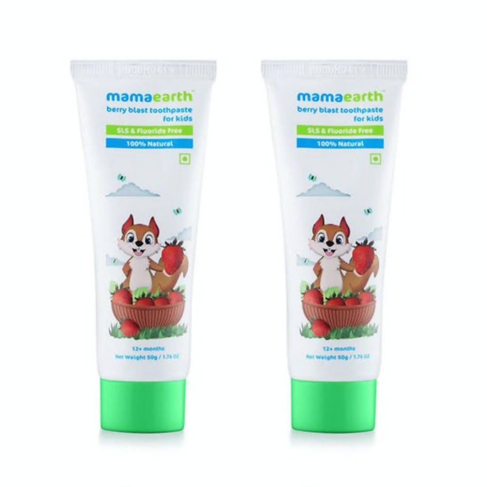 Mamaearth Berry Blast Kids Toothpaste For Promotes Healthy Teeth & Gums, Cleanses Teeth | Grocsy