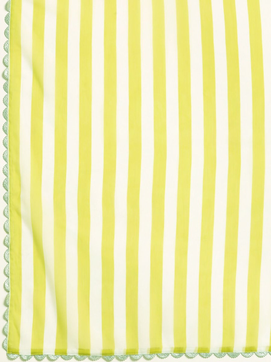 Ahalyaa Women's Traditional Semi Stitch Saree - Yellow | Grocsy
