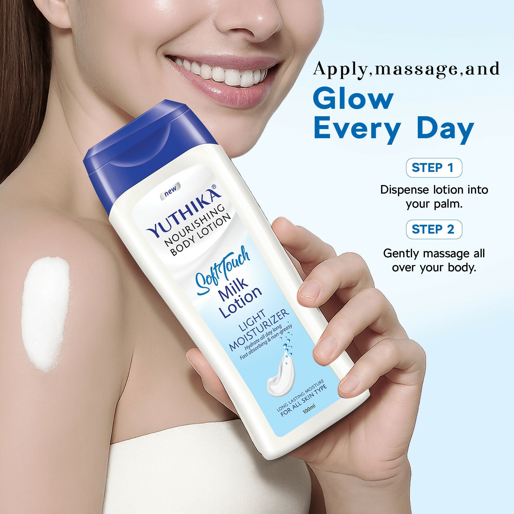 Yuthika Soft Touch Milk Body Lotion For Women & Men | Grocsy