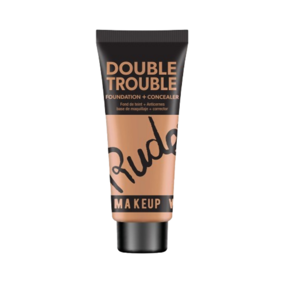 Rude Cosmetics Double Trouble Foundation + Concealer - Suede 15 | Grocsy