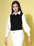 Women Winter Black Cotton Cardigan - Wool Trees | Grocsy
