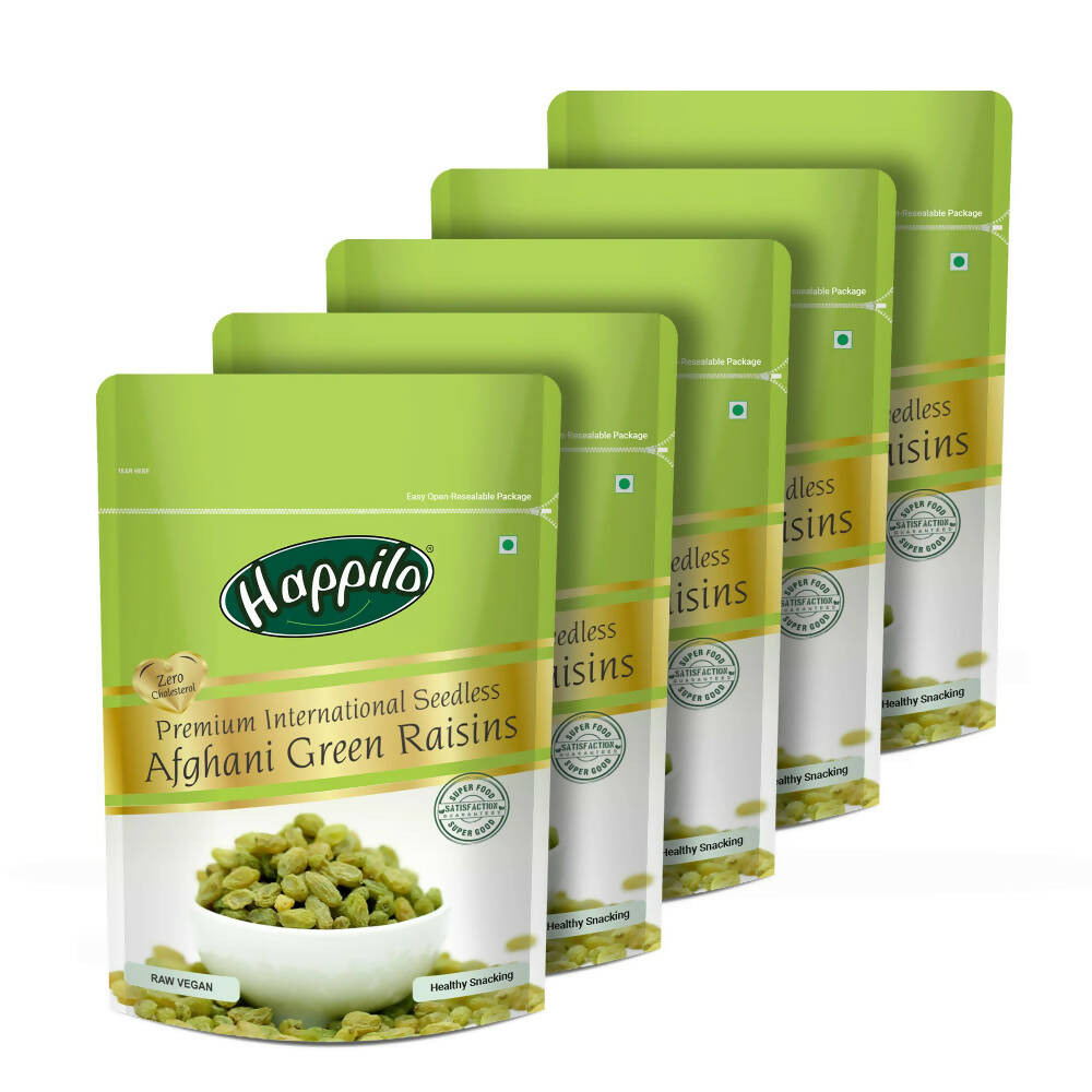 Happilo Premium seedless Afghani Green Raisins | Grocsy