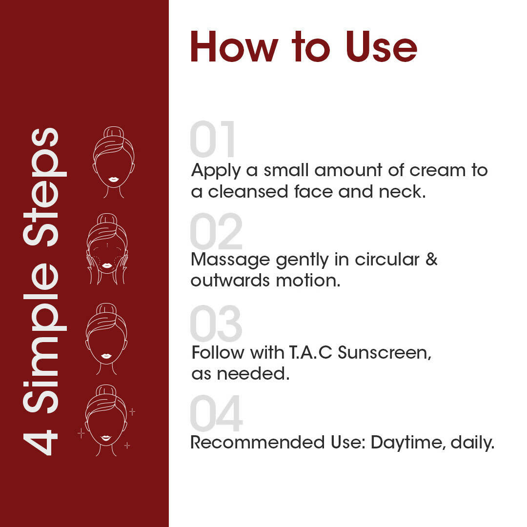 TAC - The Ayurveda Co. Kumkumadi Day Cream for Glowing Skin with SPF 20 | Grocsy