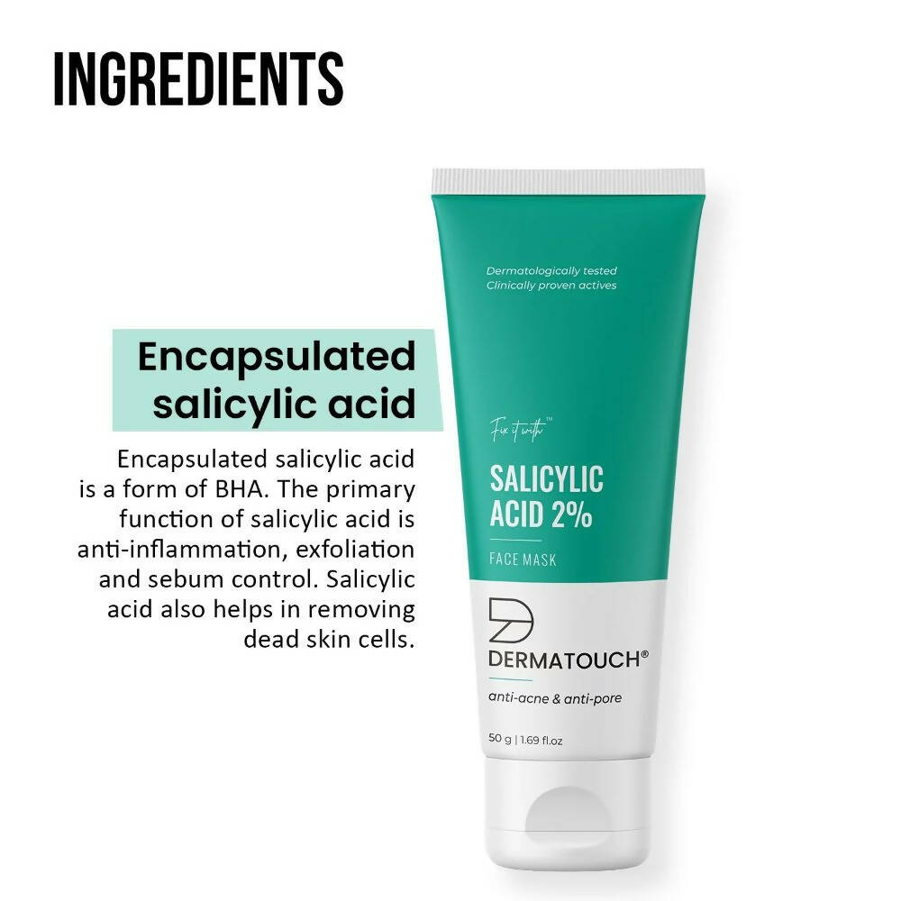Dermatouch Salicylic Acid 2% Face Mask | Grocsy