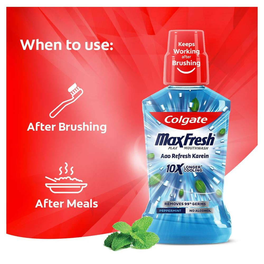 Colgate Plax Pepper Mint Mouthwash Aao Refresh Karein | Grocsy