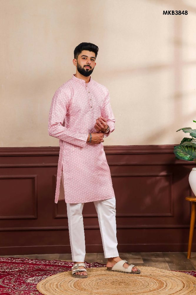 Pink Art Silk Digital Printed, Embroidery Work Kurta Set - Mahotsav | Grocsy