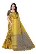 Vamika Yellow Jari Work Cotton Silk Saree (RIDHIMA YELLOW) | Grocsy