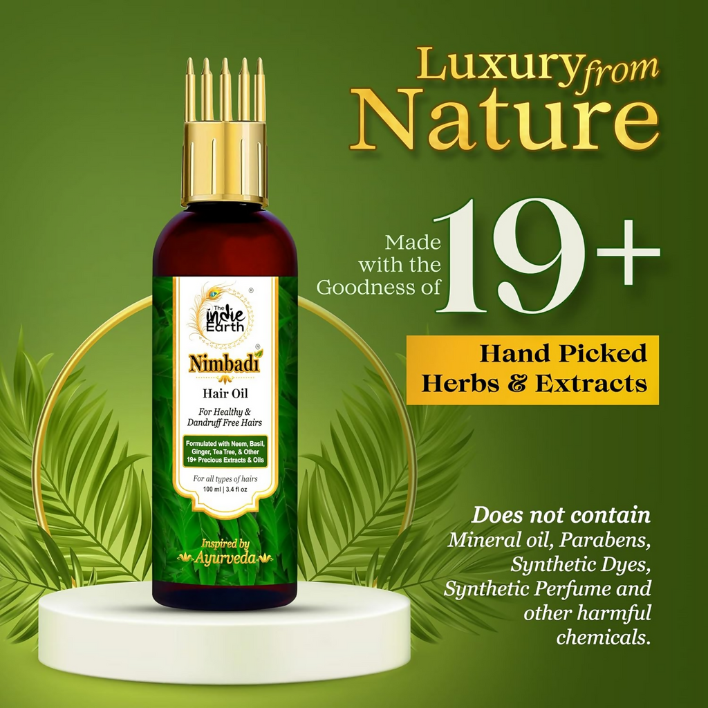 The Indie Earth Nimbadi Hair Oil For Healthy & Dandruff Free Hairs | Grocsy