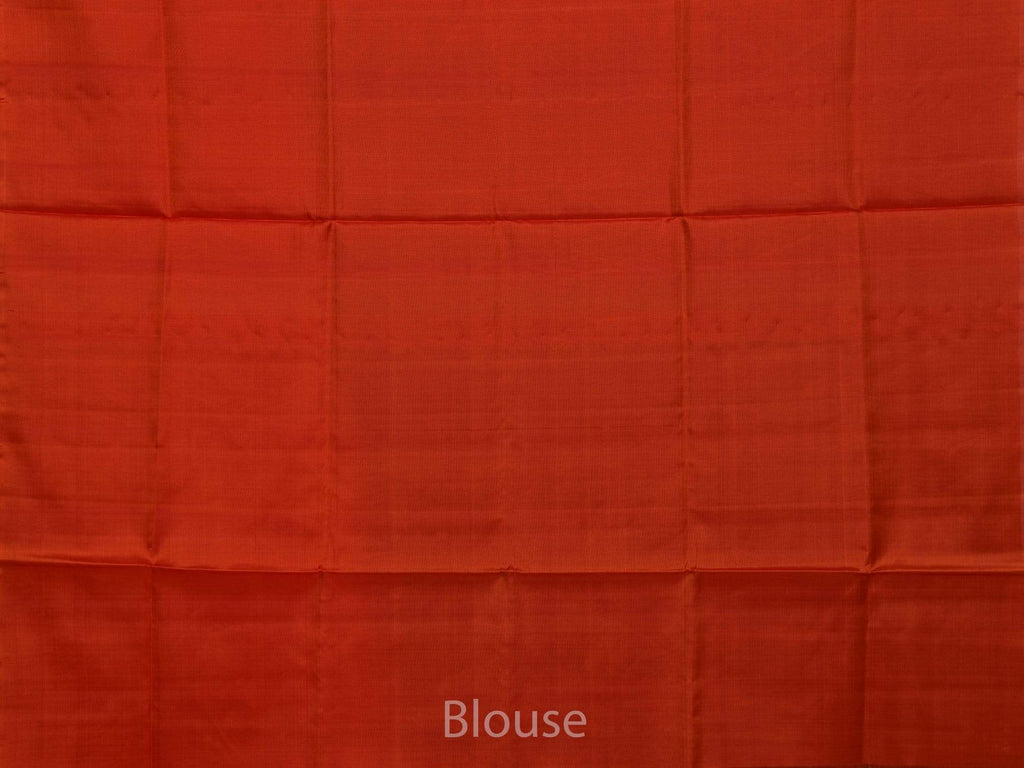 Rust Uppada Silk Handloom Saree with Raising Temple Design - Global Threads | Grocsy