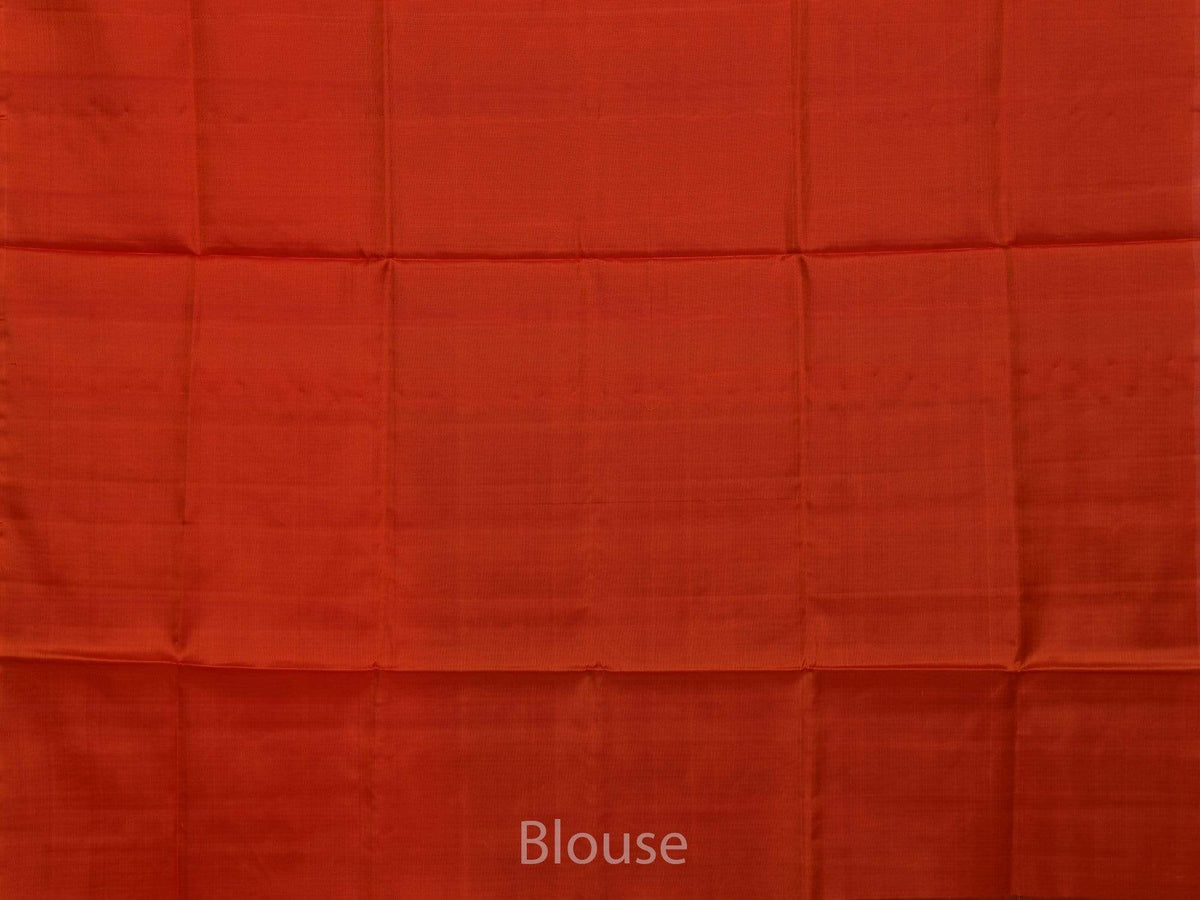 Rust Uppada Silk Handloom Saree with Raising Temple Design - Global Threads | Grocsy