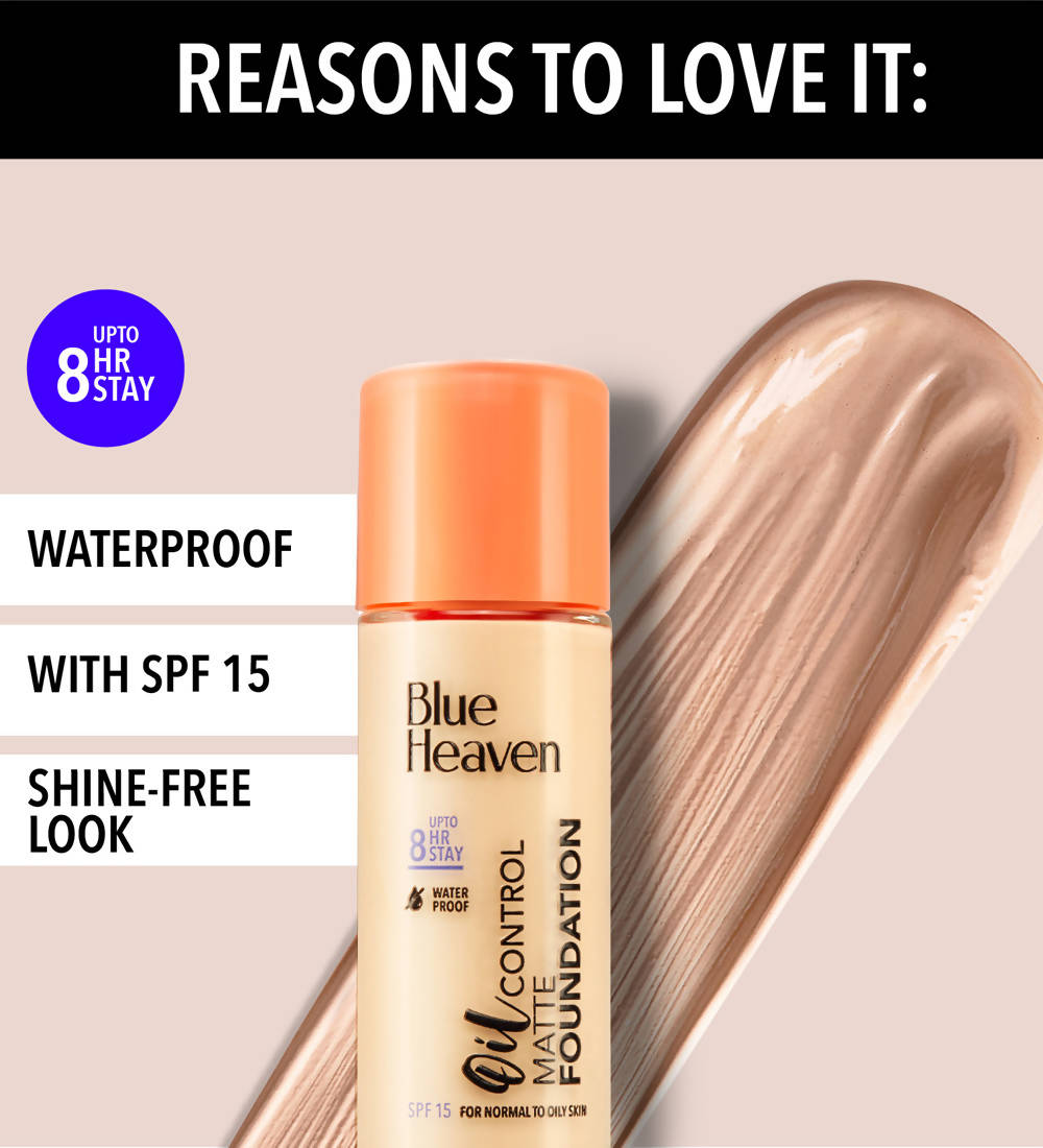 Blue Heaven Oil Control Matte Foundation SPF 15 Toffee | Grocsy