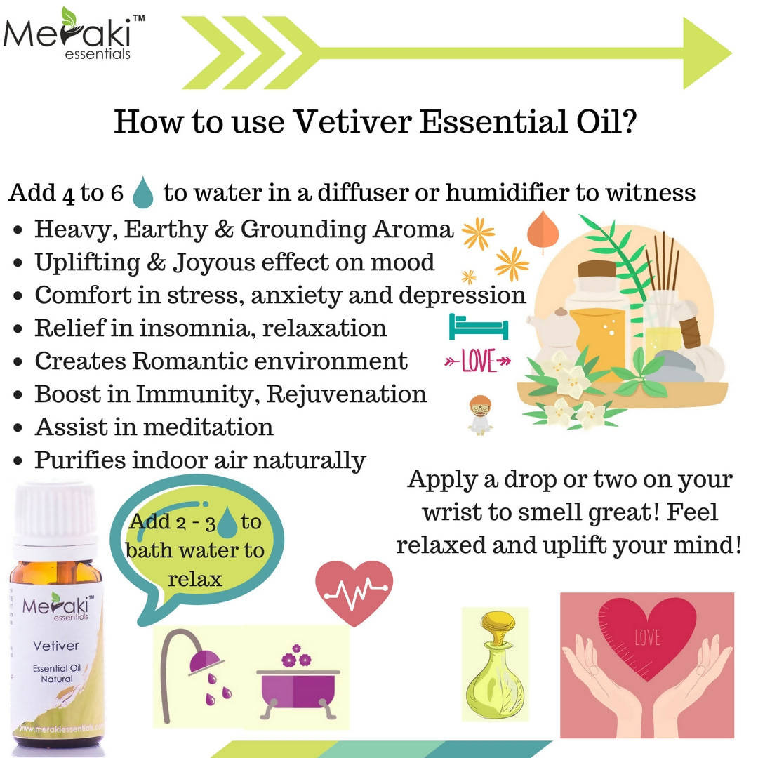 Meraki Essentials Vetiver Essential Oil | Grocsy
